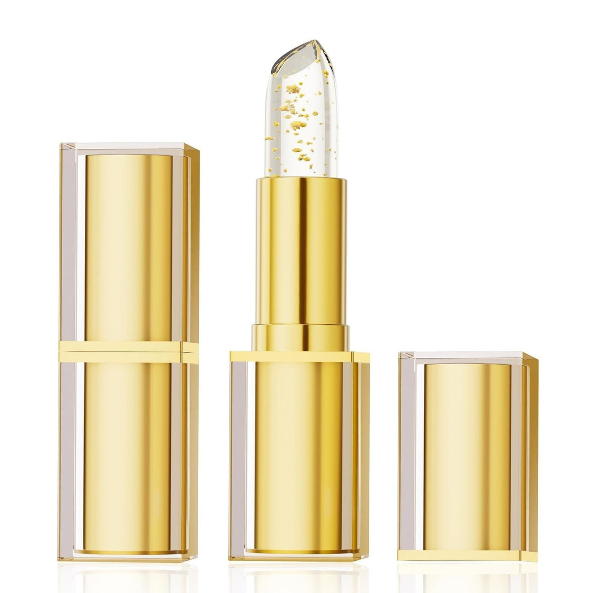 Color Changing Lipstick with Vitamin E & Gold Flakes - Long Lasting Nourishing Balm