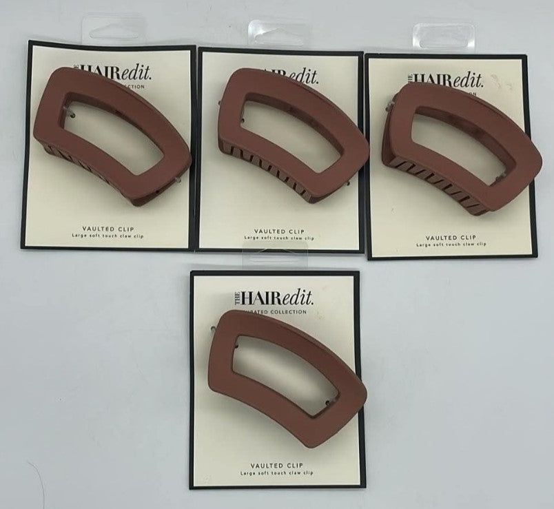 Large Soft Touch Claw Clips - Pack of 4 Hair Accessories for Styling