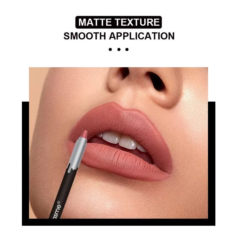 12 Color Matte Lip Liner Set Waterproof Long Lasting Lipstick Pencils