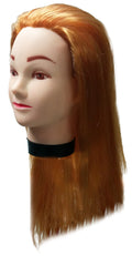 19-Inch Female Cosmetology Mannequin Head with Blonde Hair and Clamp for Hair Styling