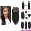 Kinky Straight Lace Closure 5x5 Human Hair Brazilian Remy 14 Inch