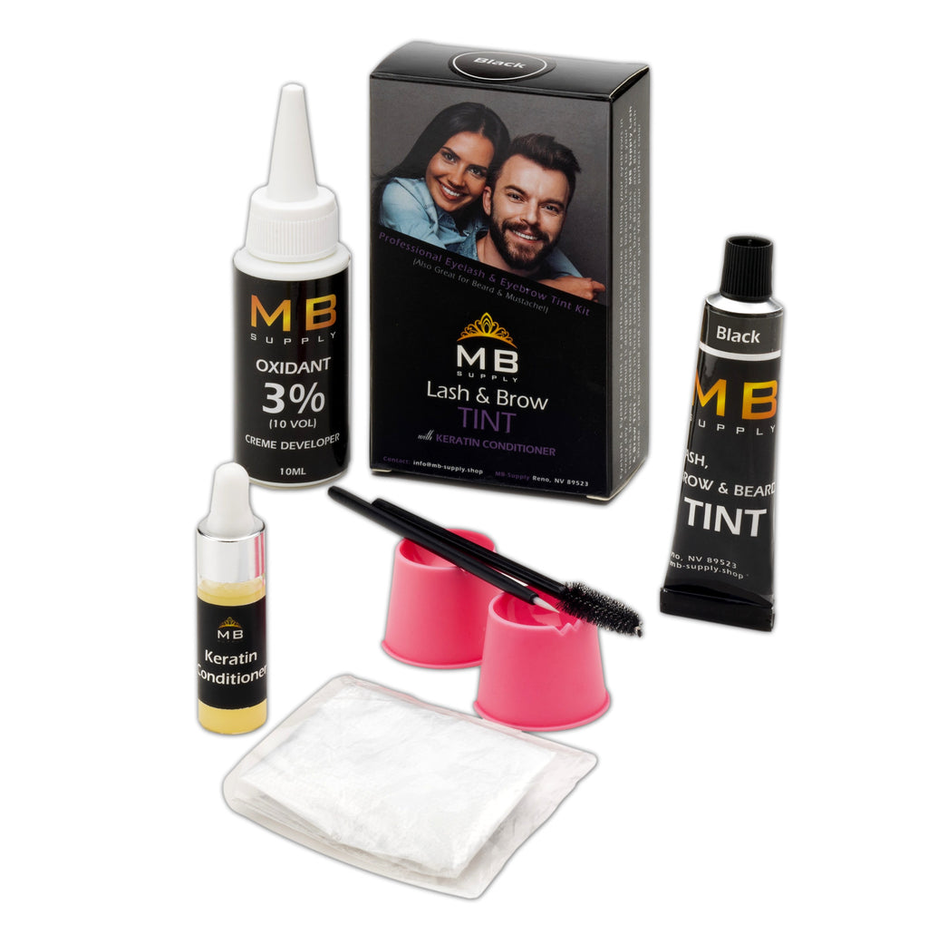 Tint Kit for Eyelashes & Eyebrows with Keratin Serum – Professional Quality