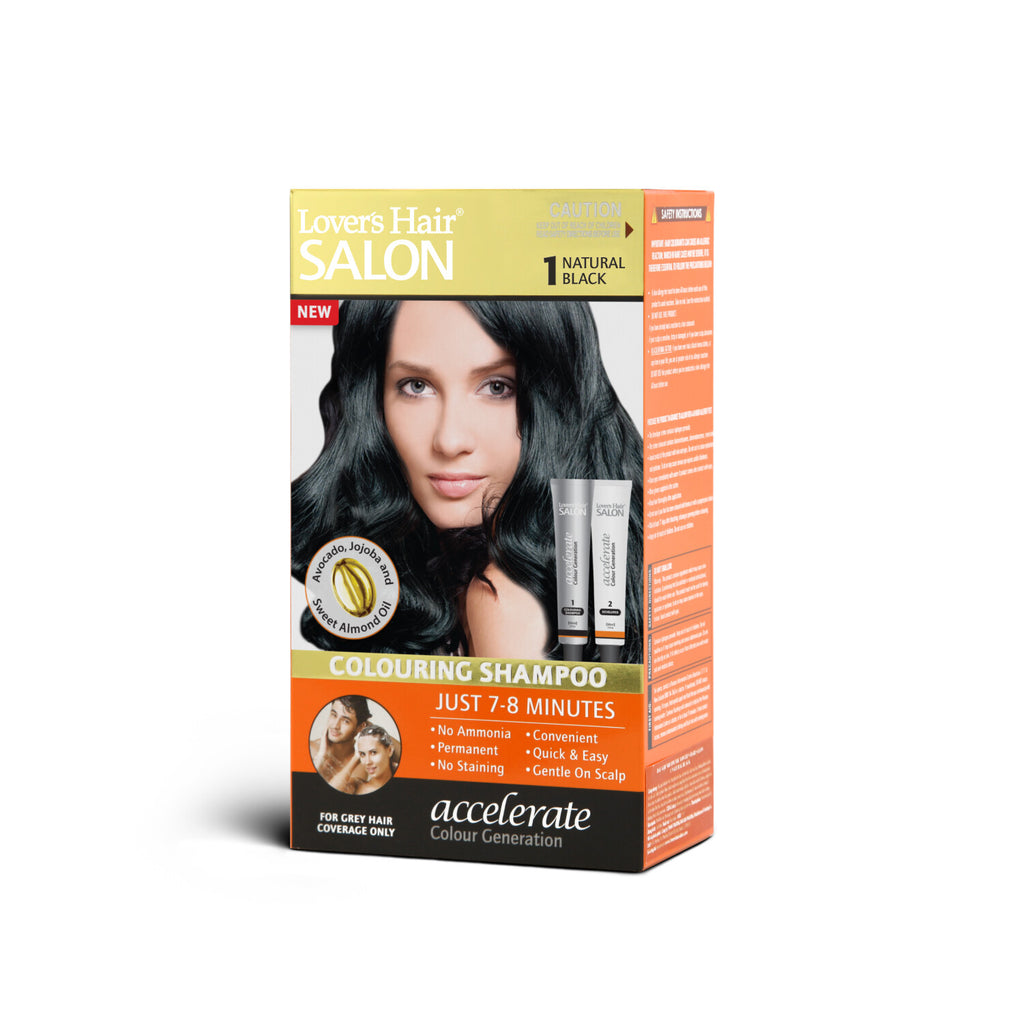 Hair Coloring Shampoo Natural Black, Brown & Mahogany - Organic Henna & Herbal Extracts