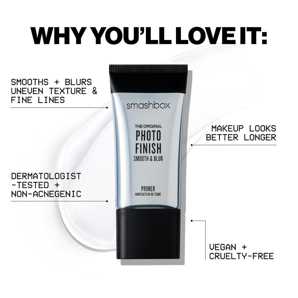 Original Photo Finish Makeup Primer by Smashbox – Travel Size, Blur & Smooth