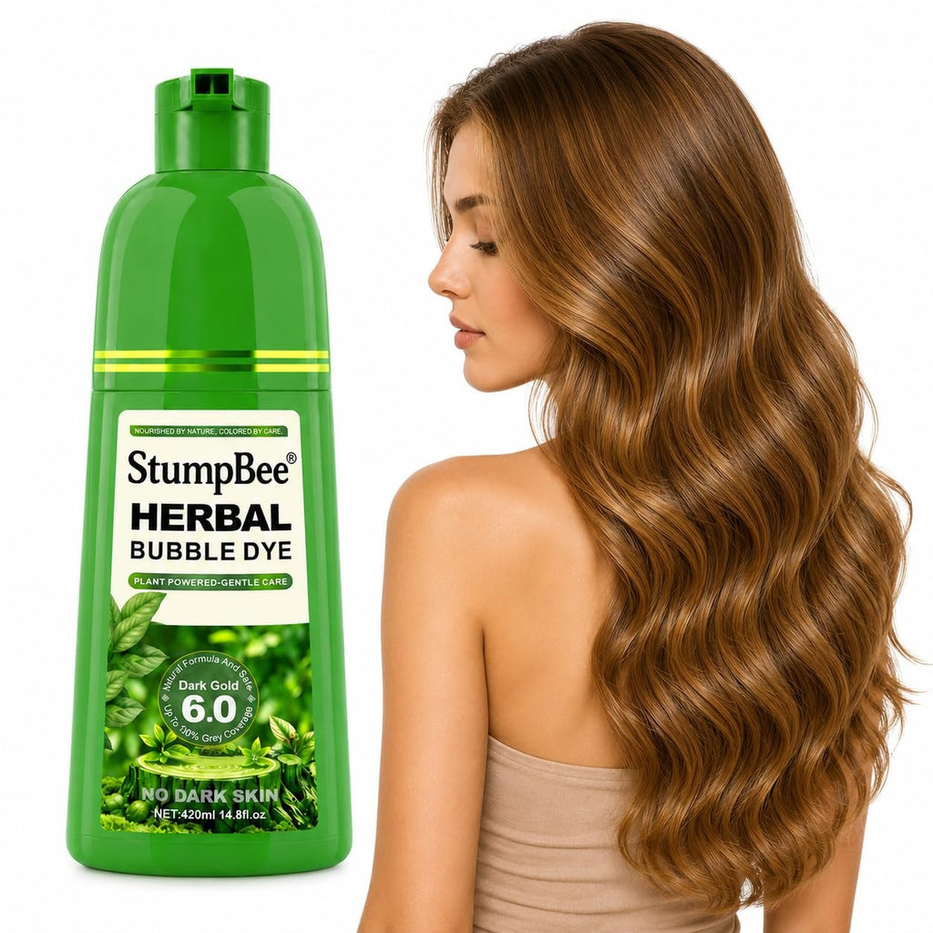 Herbal Hair Dye Shampoo 3-in-1 for Gray Coverage, 420ml - Easy at-Home Hair Color