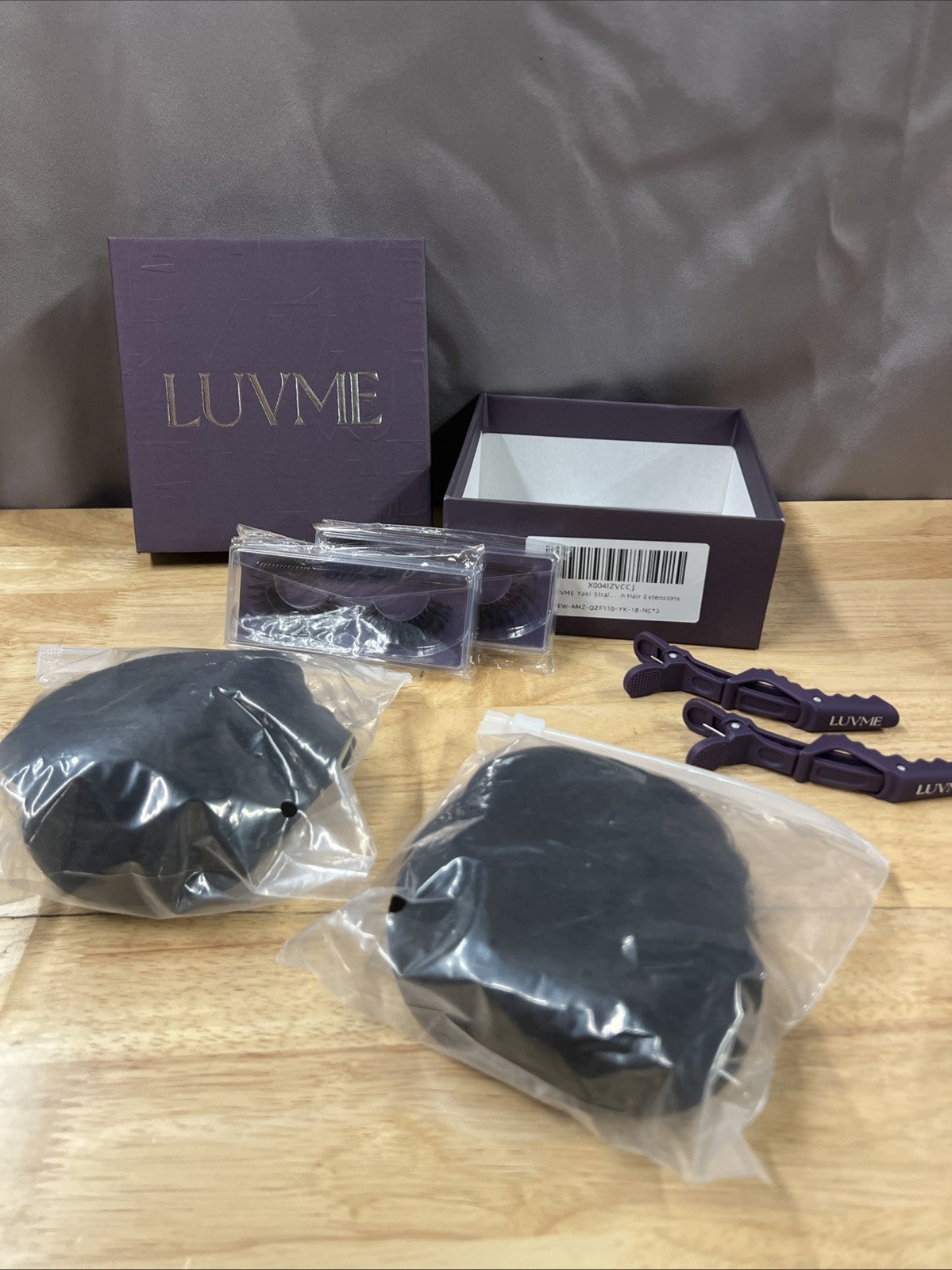 Remy Human Hair Extensions Seamless Clip-In 18 Inch Black 2 Pack