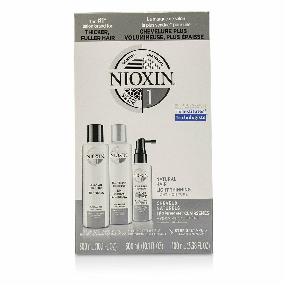 Nioxin Hair Care Kit System 1 for Fine and Thinning Hair - 3 Month Supply