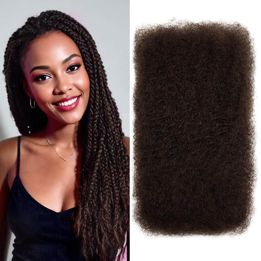 Bulk Human Hair Twist Extensions 12 Inch 2# 50 Gram Pack for Dreadlocks & Braids
