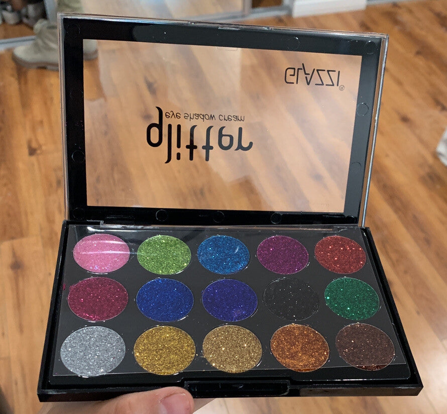 15Color Glitter Eyeshadow Palette Matte Shimmer Eye Makeup Kit