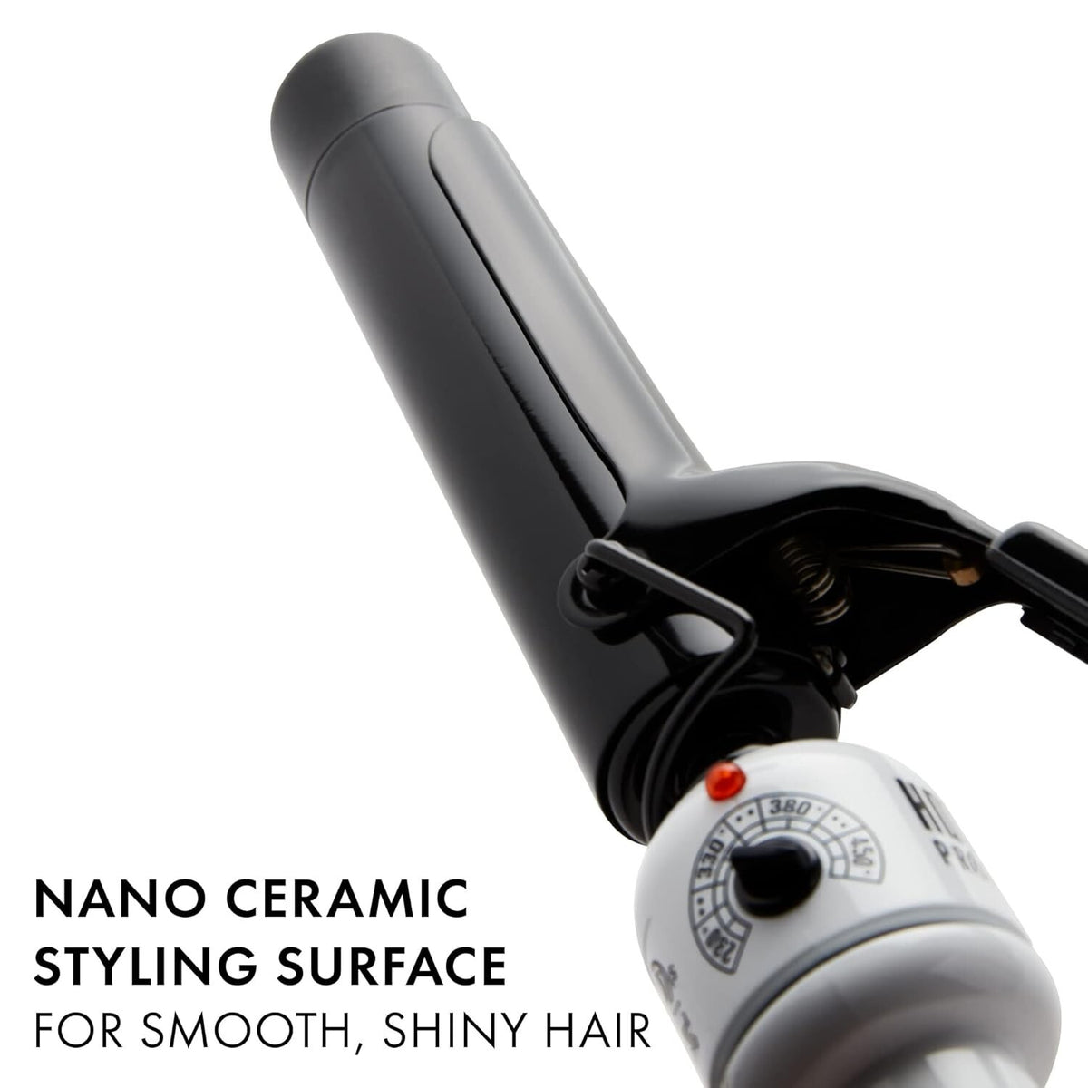 Ceramic Curling Iron Wand 1.25 Inch for Smooth Shiny Hair - Professional