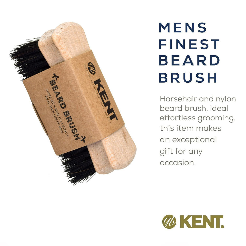 Travel Men’s Beard & Mustache Brush - Natural Boar Bristle, Compact