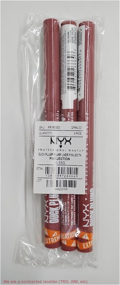 NYX Plump Lip Liner - Pinkjection, Duck Plump Collection, 0.01oz (Set of 3)