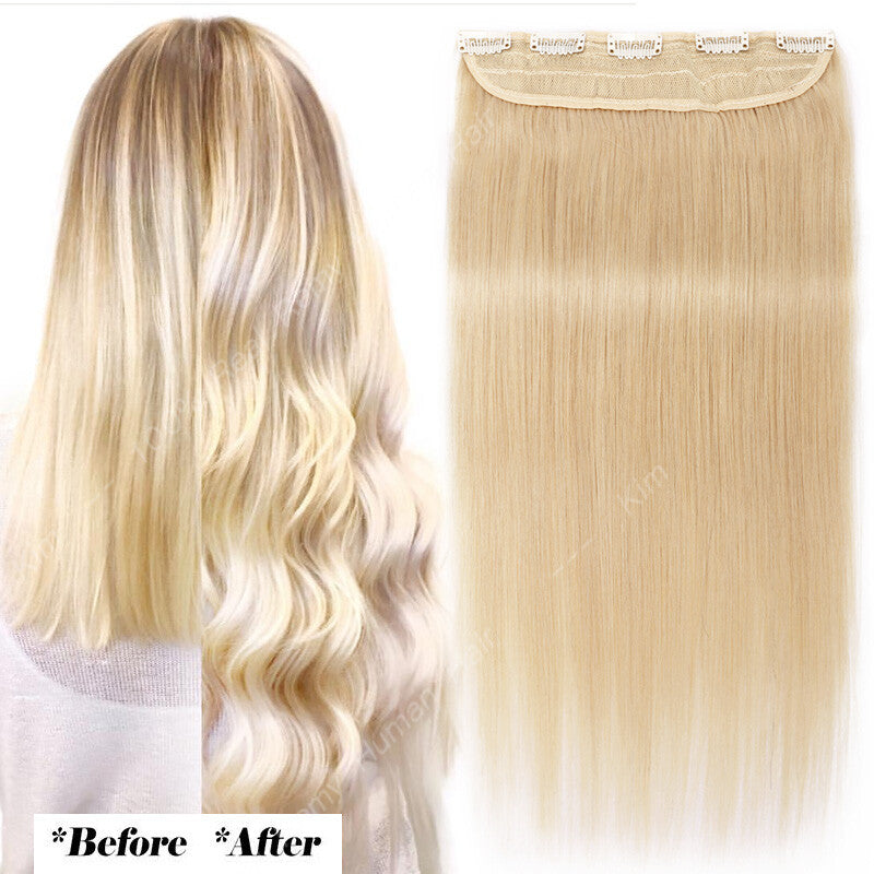 Remy Human Hair Clip-In Extensions 3/4 Full Head Weft - Multiple Colors & Lengths