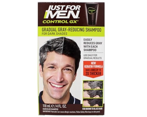 Grey Reducing Shampoo for Men - Gradual Natural Hair Color & Revitalizer 4 Fl Oz