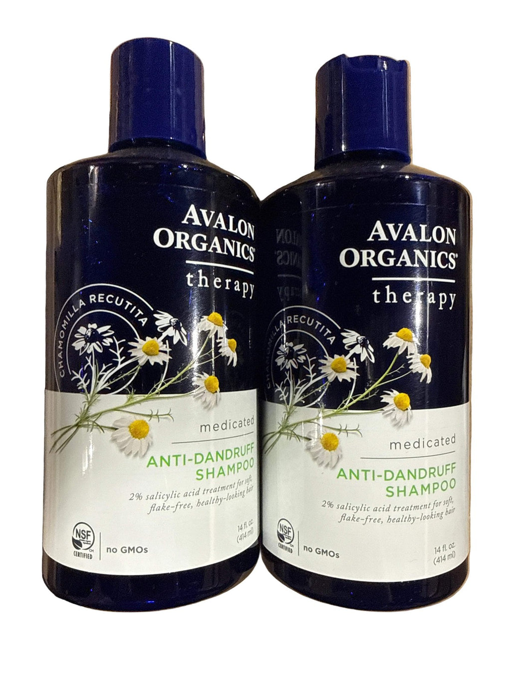 Anti-Dandruff Shampoo with Organic Botanicals - Medicated 14 Oz (2 Pack)