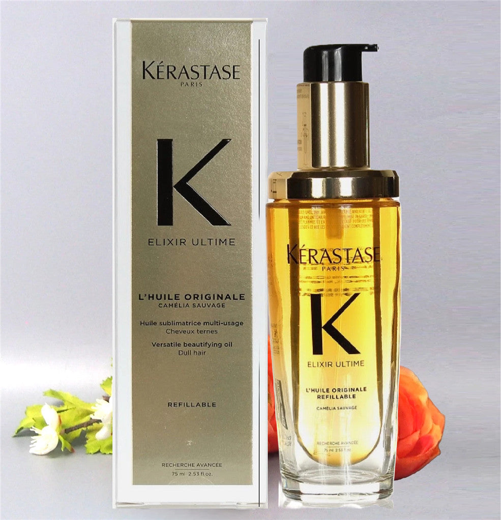 Kerastase Elixir Ultime Refillable Hair Oil 75ml - Nourishing & Shine-Enhancing