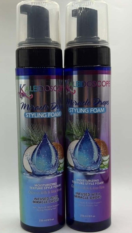 Kaleidoscope Miracle Hair Styling Foam - Coconut Milk & Aloe Vera - 2 Pack 8 Fl Oz