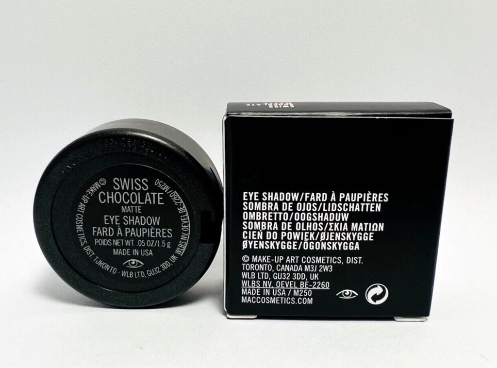 MAC Eye Shadow Swiss Chocolate Matte 0.05oz - Rich Neutral Shade