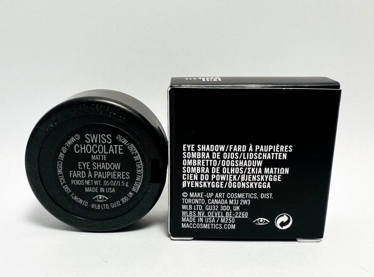 MAC Eye Shadow Swiss Chocolate Matte 0.05oz - Rich Neutral Shade