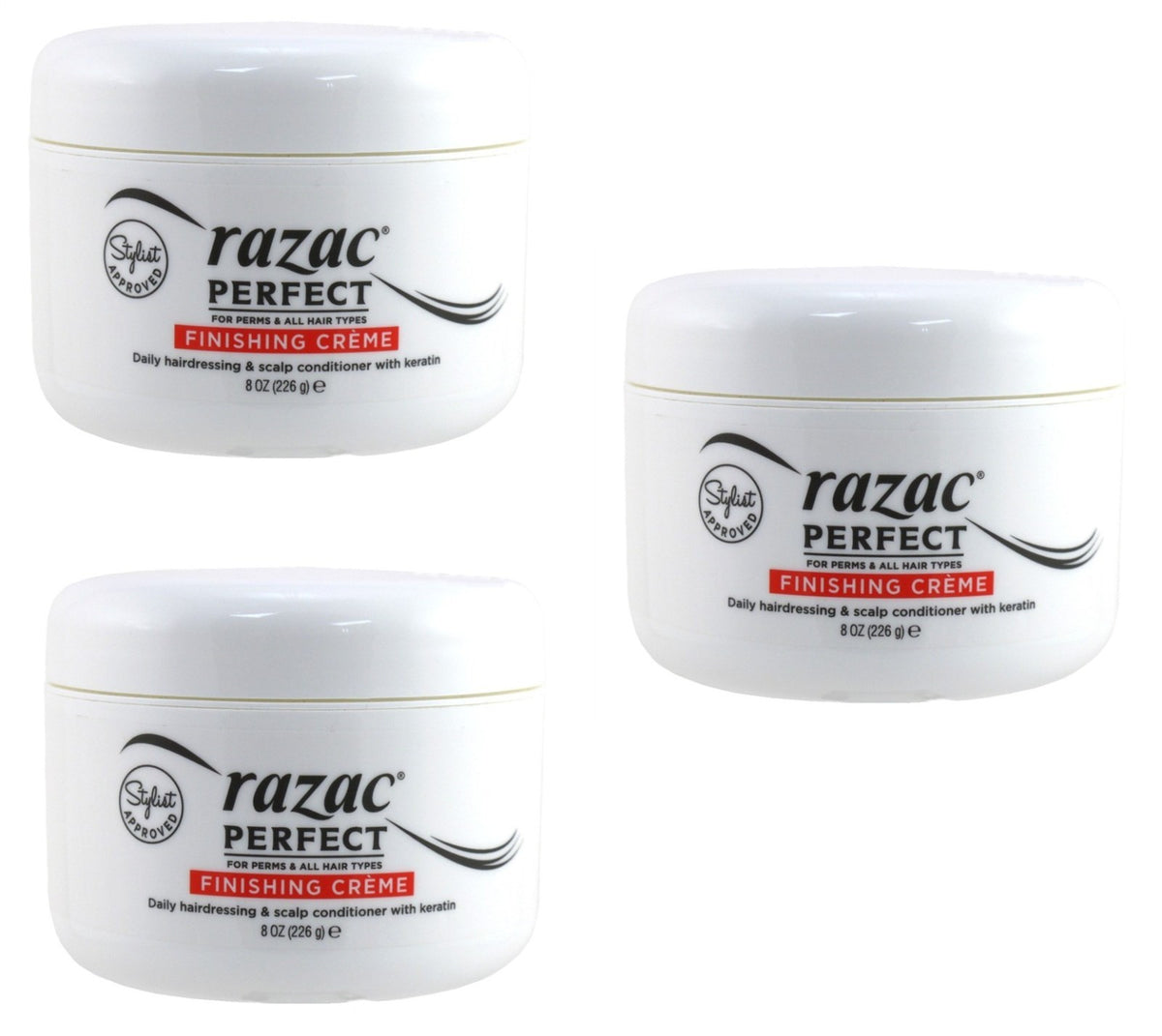Perm Finishing Creme 8oz - Perfect for All Hair Types with Keratin (3 Pack)