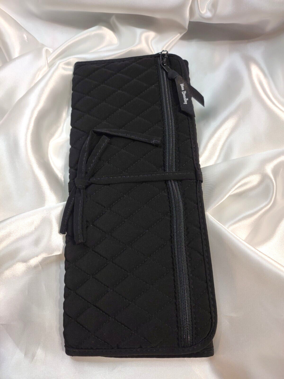 Heat-Resistant Curling & Flat Iron Cover with Zipper Pocket - Black