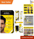 Reusable Hair Beard Dye Kit Jet Black 1.7oz Gray Coverage No-Drip