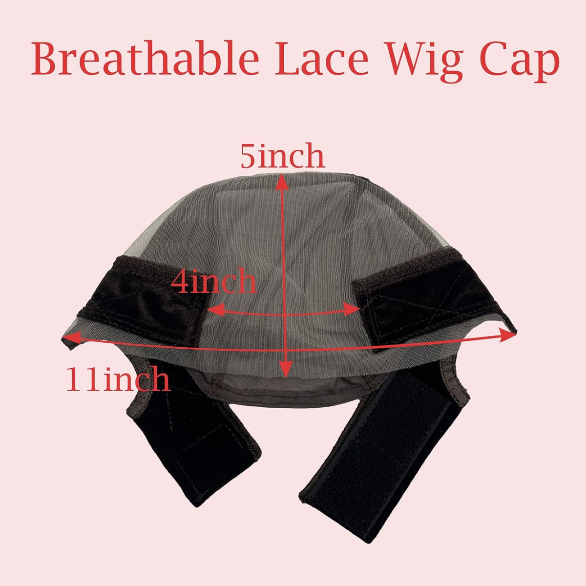 Large Transparent Lace Wig Grip Cap for Glueless Wigs, Adjustable Non-Slip Band