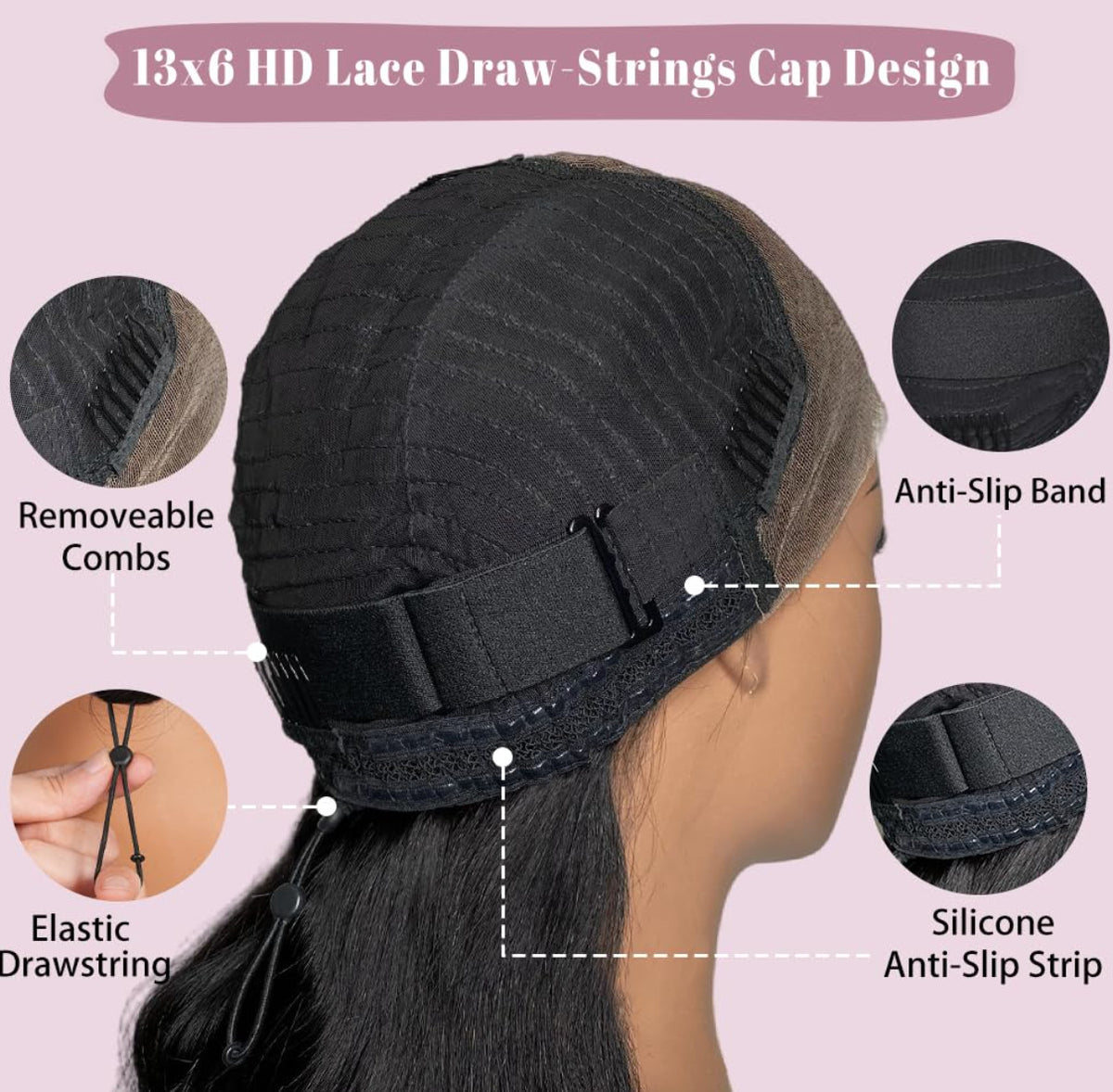 22 Inch Body Wave Human Hair Wig 13x6 HD Lace Front Glueless 250 Density