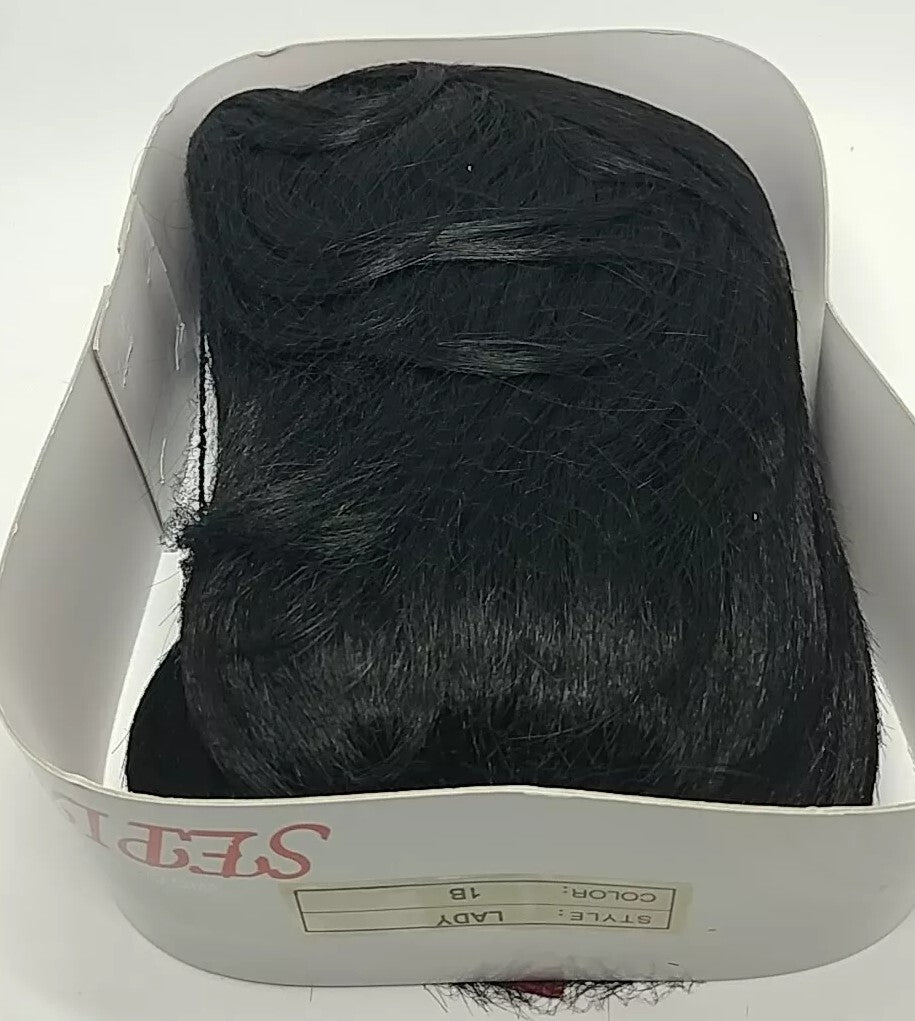 Synthetic Wig Lady #1B Off-Black Hair Costume Wig for Women