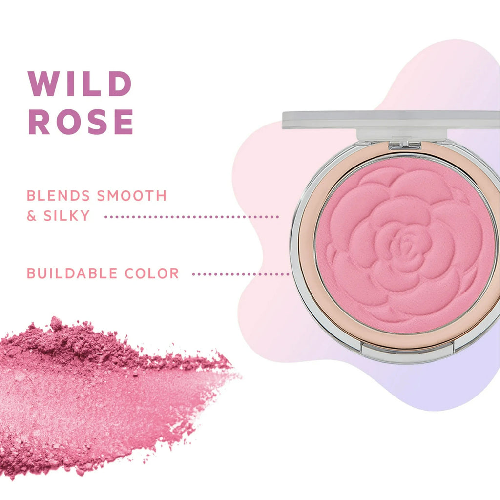 Flower Pots Powder Blush - Wild Rose, Natural Rosy Glow Makeup