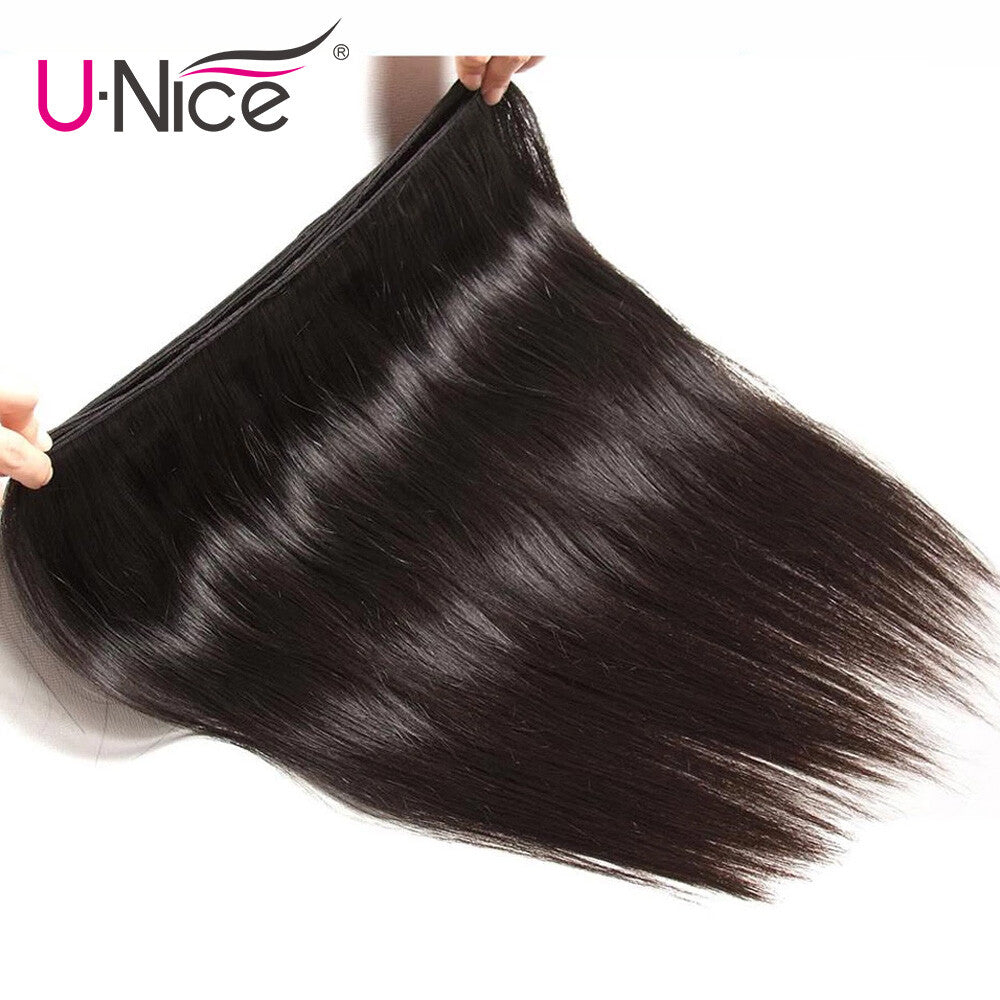 Virgin Human Hair Extensions 3 Bundles Straight Weaves for Black Women