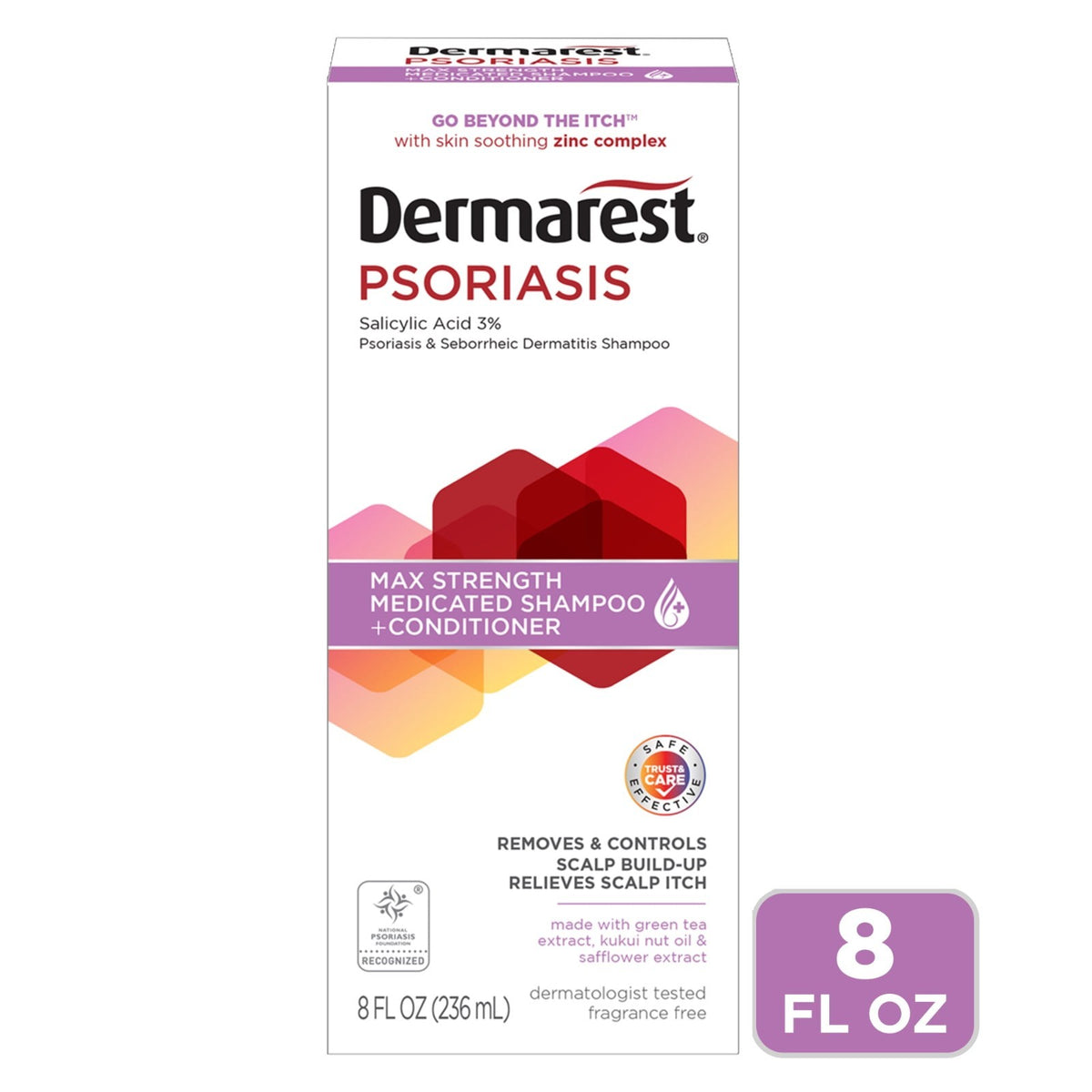 Medicated Psoriasis Shampoo & Conditioner Set with Salicylic Acid - 3 Pack, 8 Fl Oz