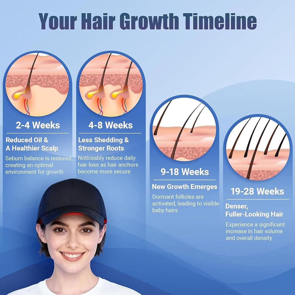 Red Light Therapy Hat for Hair Growth 660nm & 850nm Laser Cap