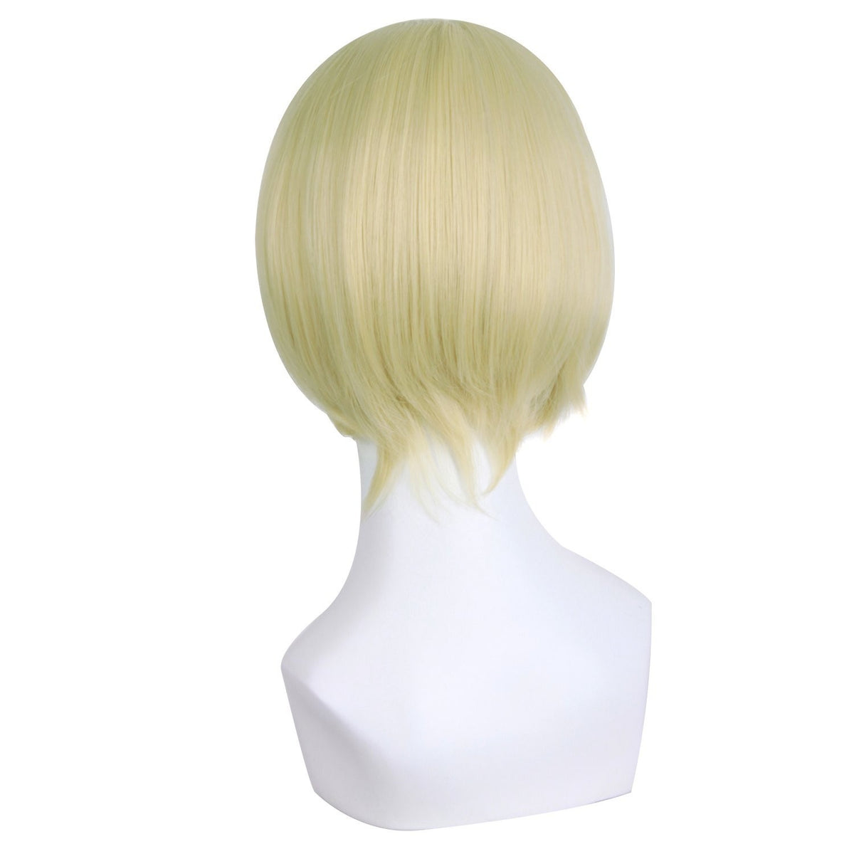 12-Inch Blonde Cosplay Wig with Monofilament Top for Anime & Costume Events