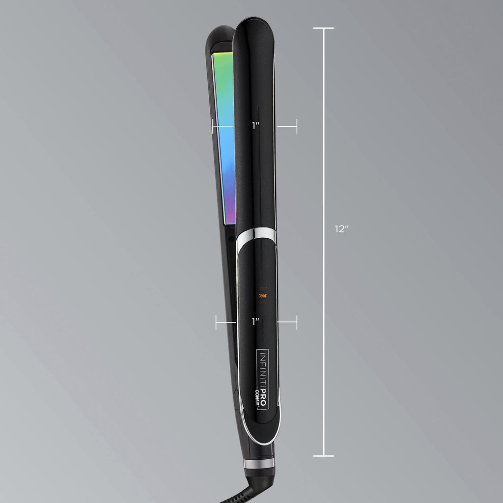 Rainbow Titanium Flat Iron - 1-Inch Hair Straightener with 6 Heat Settings