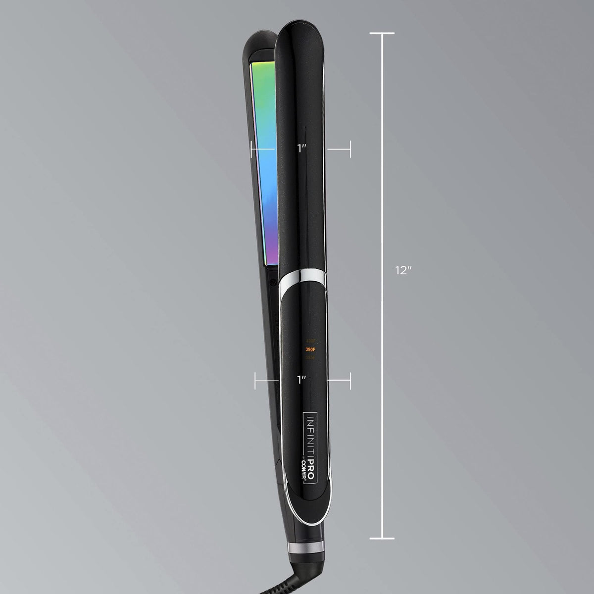 Rainbow Titanium Flat Iron - 1-Inch Hair Straightener with 6 Heat Settings