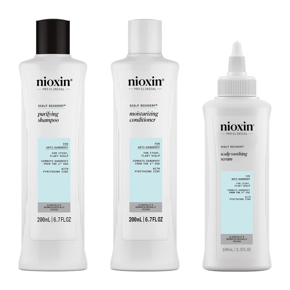 Nioxin Scalp Recovery Anti-Dandruff Hair Treatment Set - 3 Pack