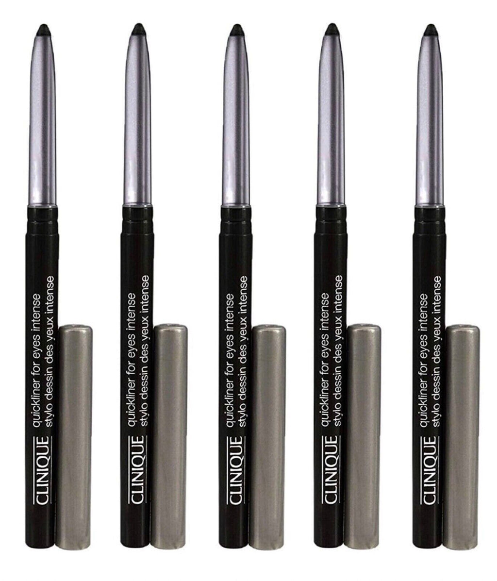 Lot of 5 Black Eyeliner Pencils for Eye Makeup - Clinique Quickliner Intense Black