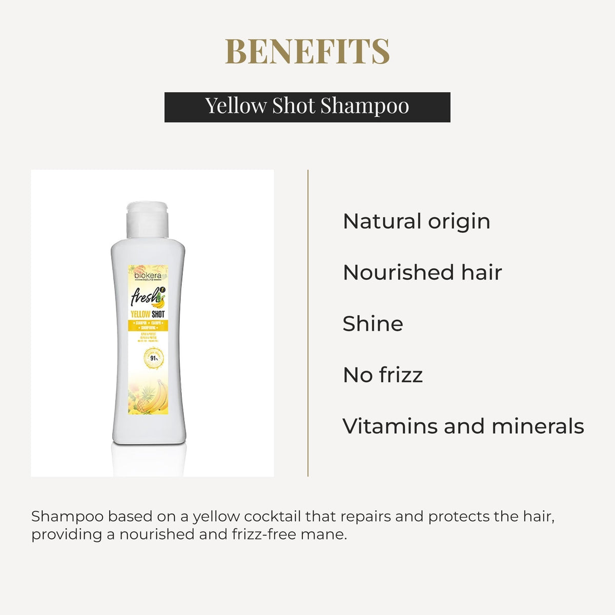 Vegan Repair Shampoo for Damaged Hair - 300ml, Sulfate & Paraben-Free