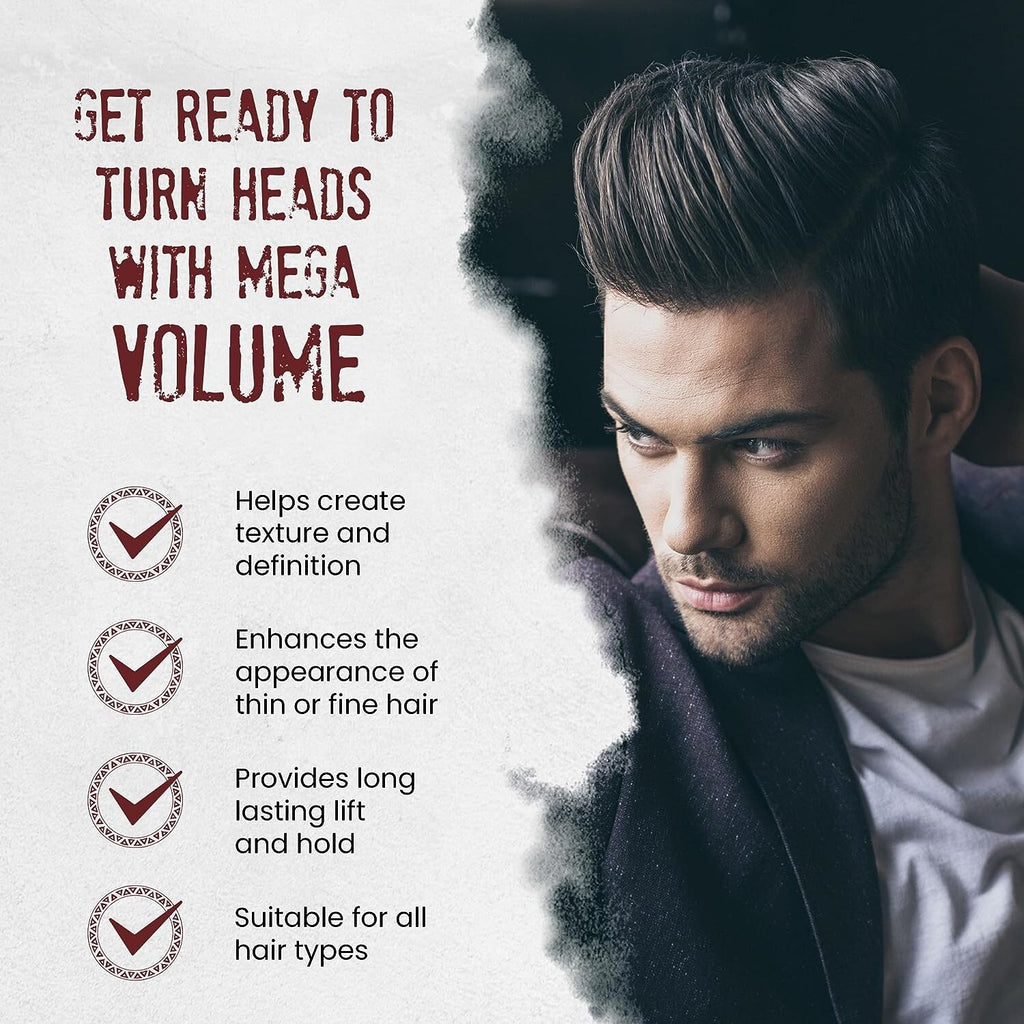 Hair Styling Powder for Men - Volumizing Matte Finish, 0.35 oz, Pack of 3