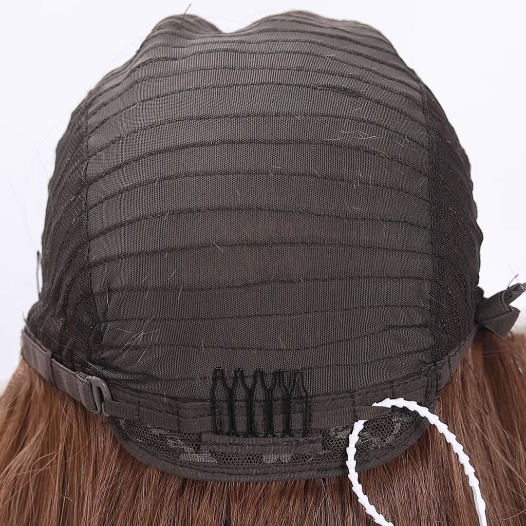 Lace Front Wigs - 13x4 Straight Auburn Light Brown 26 Inch Silky Heat-Resistant Hair Extension