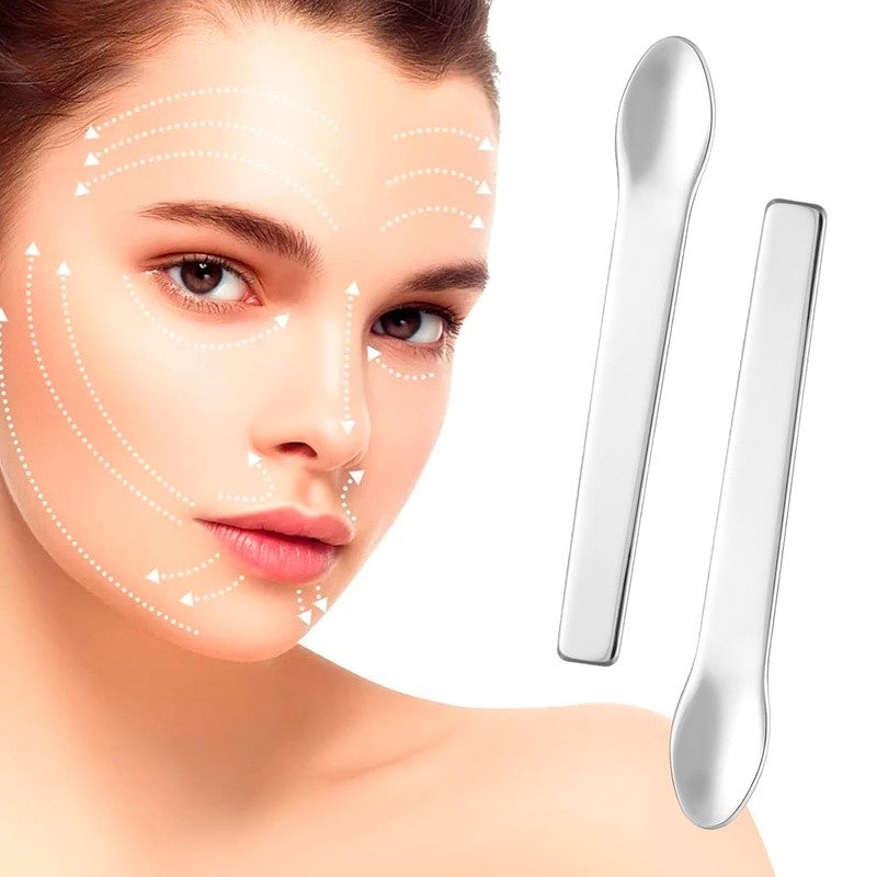 Reusable Metal Makeup Spatulas Set - Facial Mask & Skincare Applicators