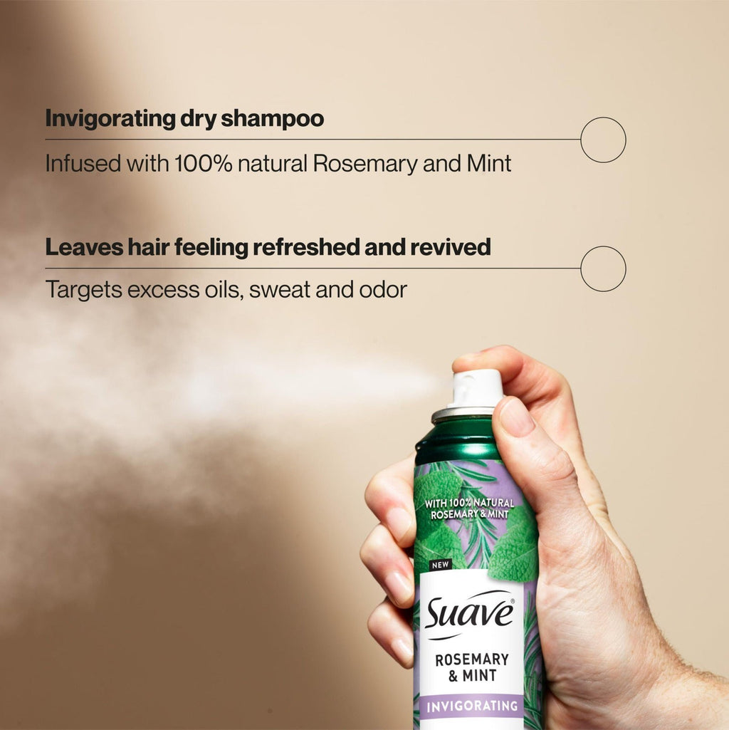Invigorating Dry Shampoo with Rosemary & Mint - Oily Hair Refresh, 4.3 oz, 12 Pack