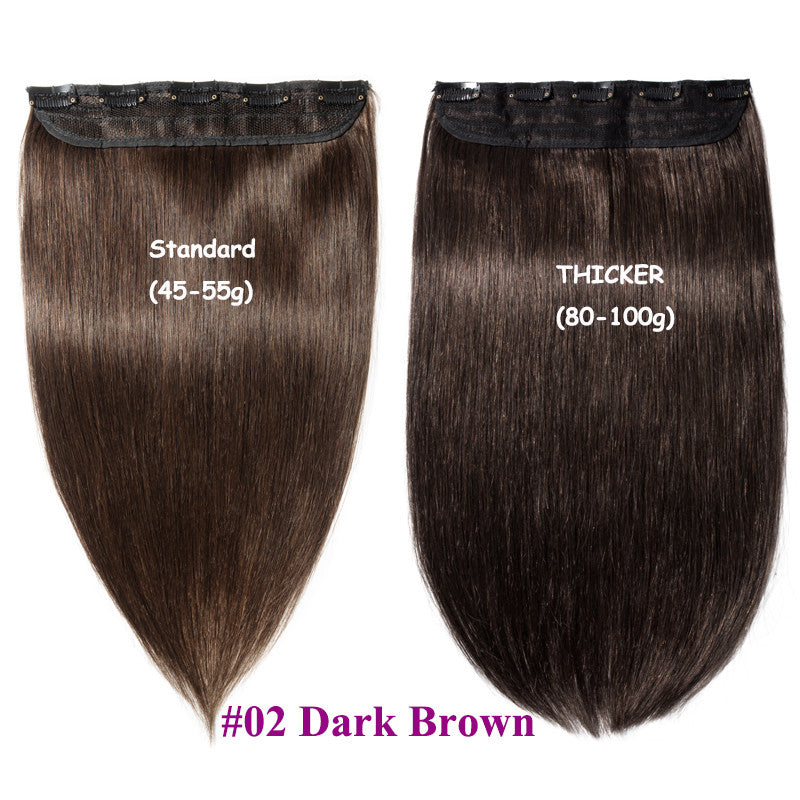 Real Human Hair Clip-In Extensions 8-24 Inch Body Wave Thick Full Head