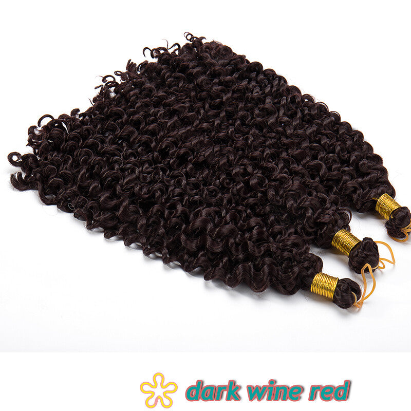 14-Inch Water Wave Crochet Hair Extensions for Black Women - Synthetic Braids