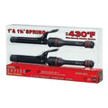 BaByliss Pro Nano Titanium Curling Iron Barrel Set 1" & 1¼" Black