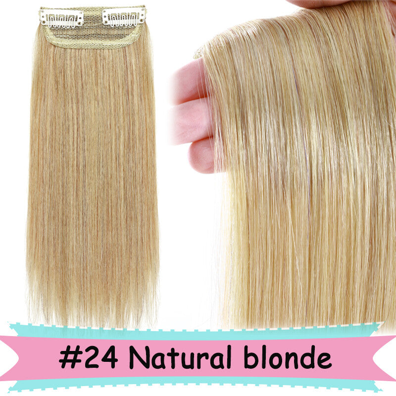 V Shape Clip-In Human Hair Extensions Full Head - Blonde, Remy Virgin