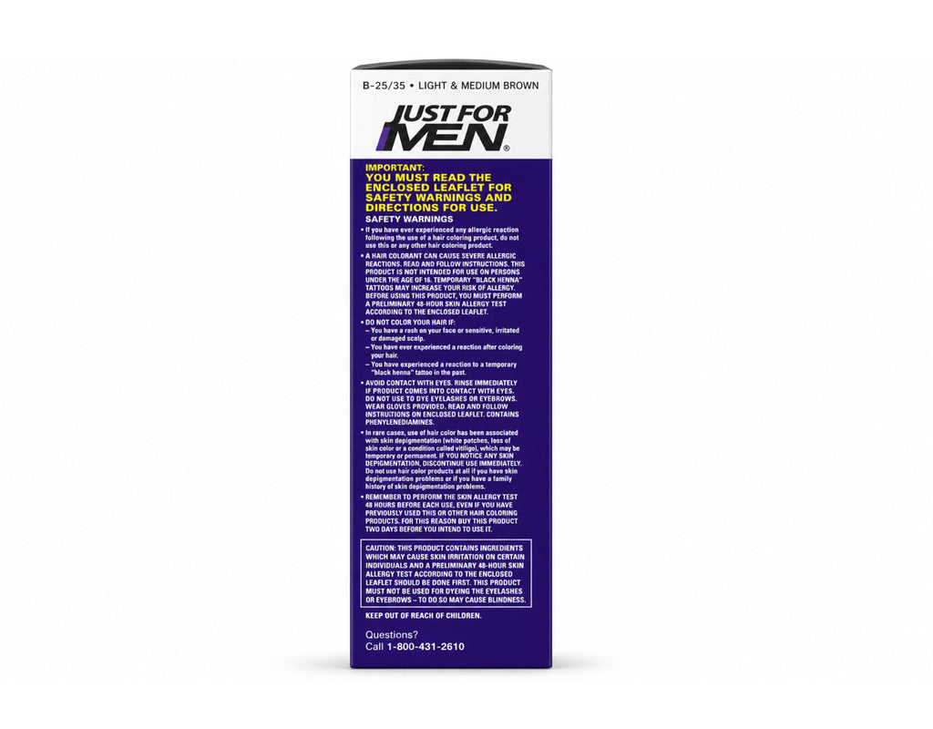 Men's Beard & Mustache Hair Dye Light Medium Brown 5 Pack - Natural Gray Coverage