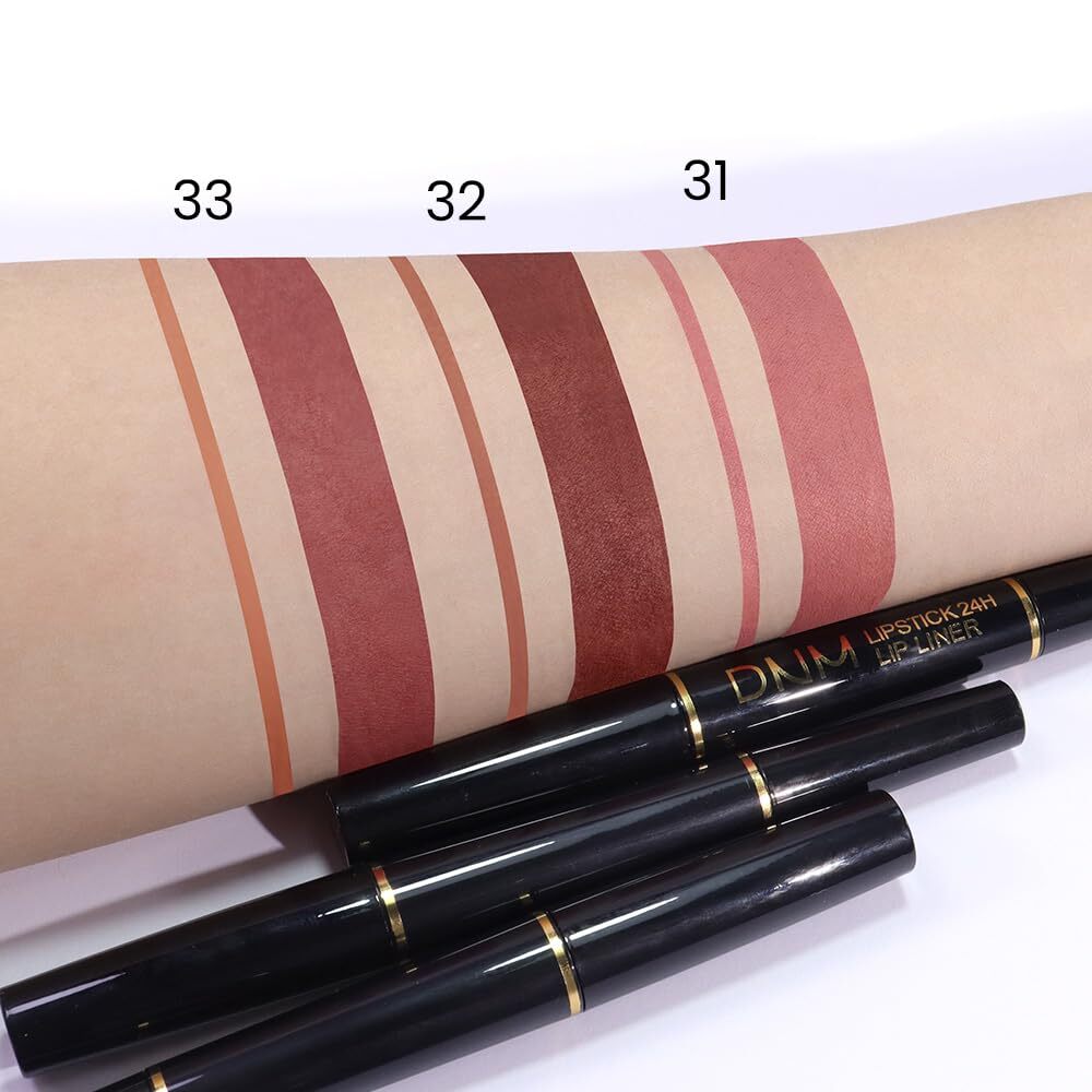 Matte Lip Liner and Lipstick Set for Women - Long Lasting Waterproof & 24H Lip Makeup Kit