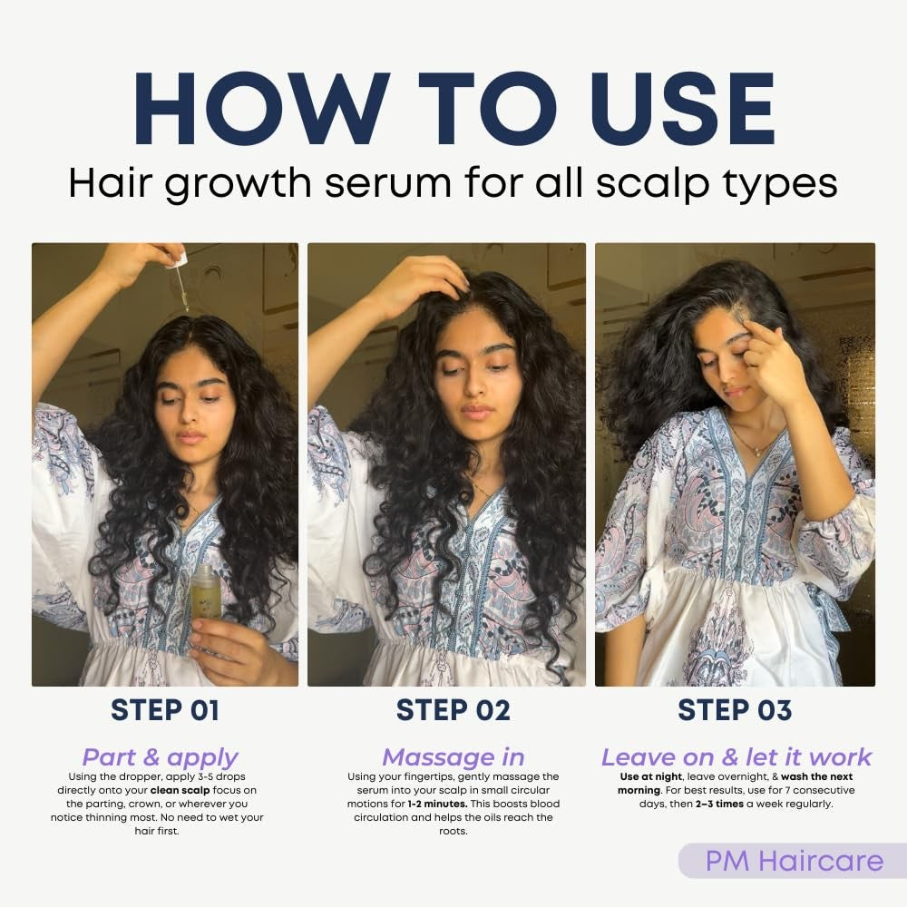 Hair Growth Serum with Rosemary & Castor Oils - Nourishing Natural Hair Treatment 10ml